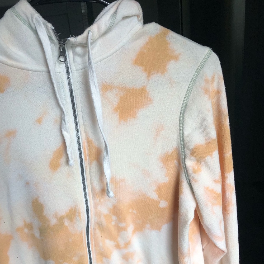 Bleach dyed zip up